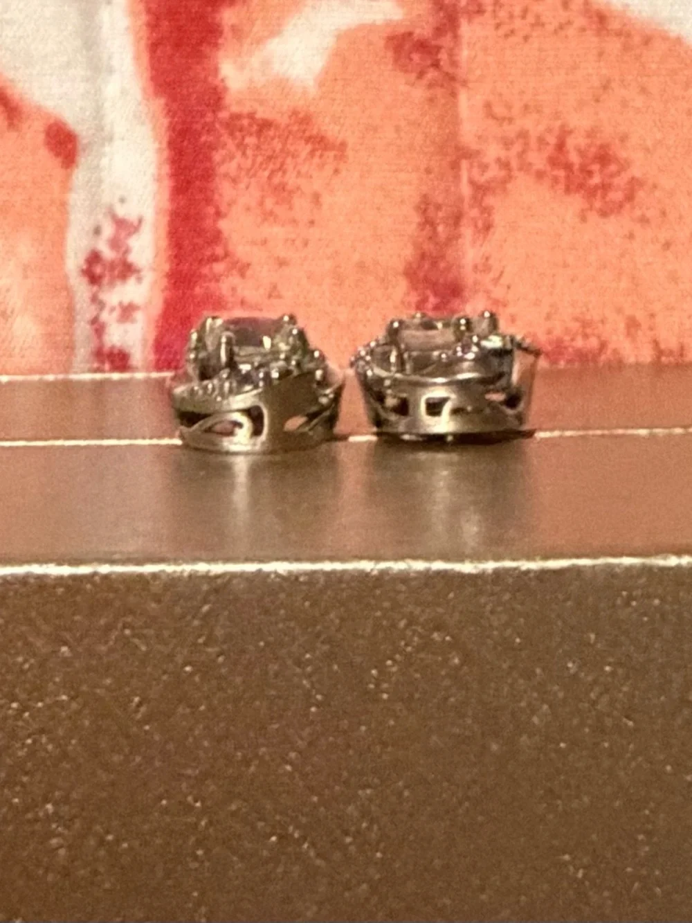 1.25ct Sterling Silver Natural White Sapphire and Real Diamond Halo Earrings